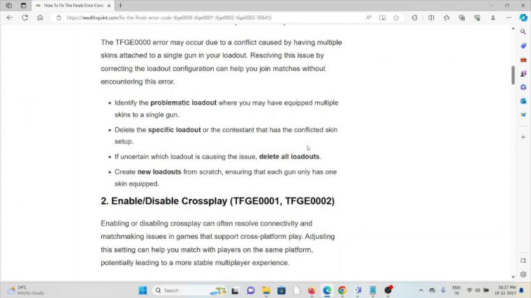 Solution 2:enable/disable crossplay (tfge0001, tfge0002)